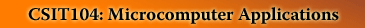CSIT104 - Microcomputer Applications